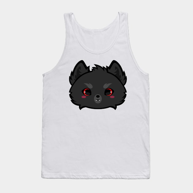 Cute Black Werewolf Tank Top by alien3287